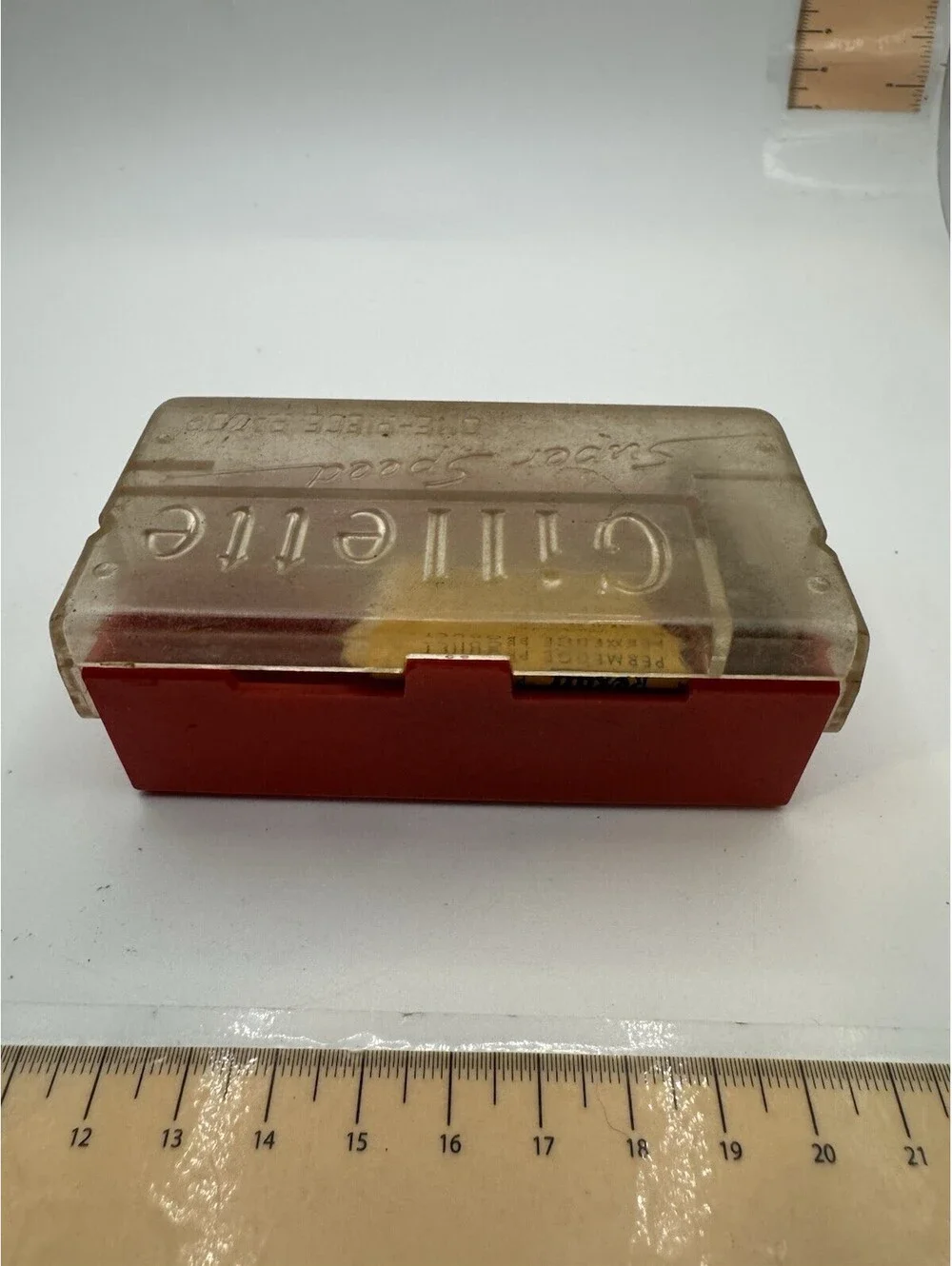 Vintage Gillette Super Speed Safety Razor in Original Plastic Case w/ Blades